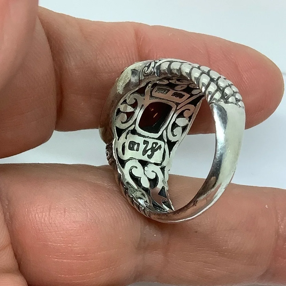 Sterling silver 18k citrine designer Robert Manse ring